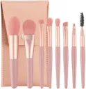 8 Pcs makeup Brush Set With Pouch, Makeup Brushes Premium (Pack of 8)