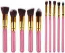 COSMO VIBES Premium Pink Makeup Brush Applicator (Pack of 10)